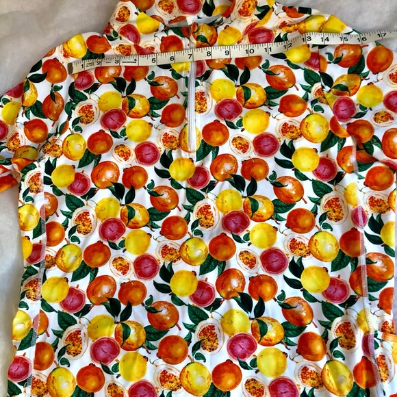 One of a kind Happy top Women Colourful joyful fruit stretchy top large fun fun - Picture 4 of 9